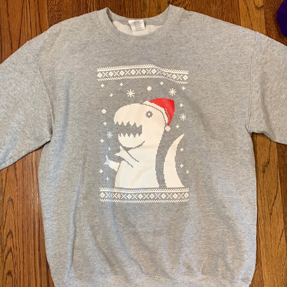 Christmas T-rex sweatshirt